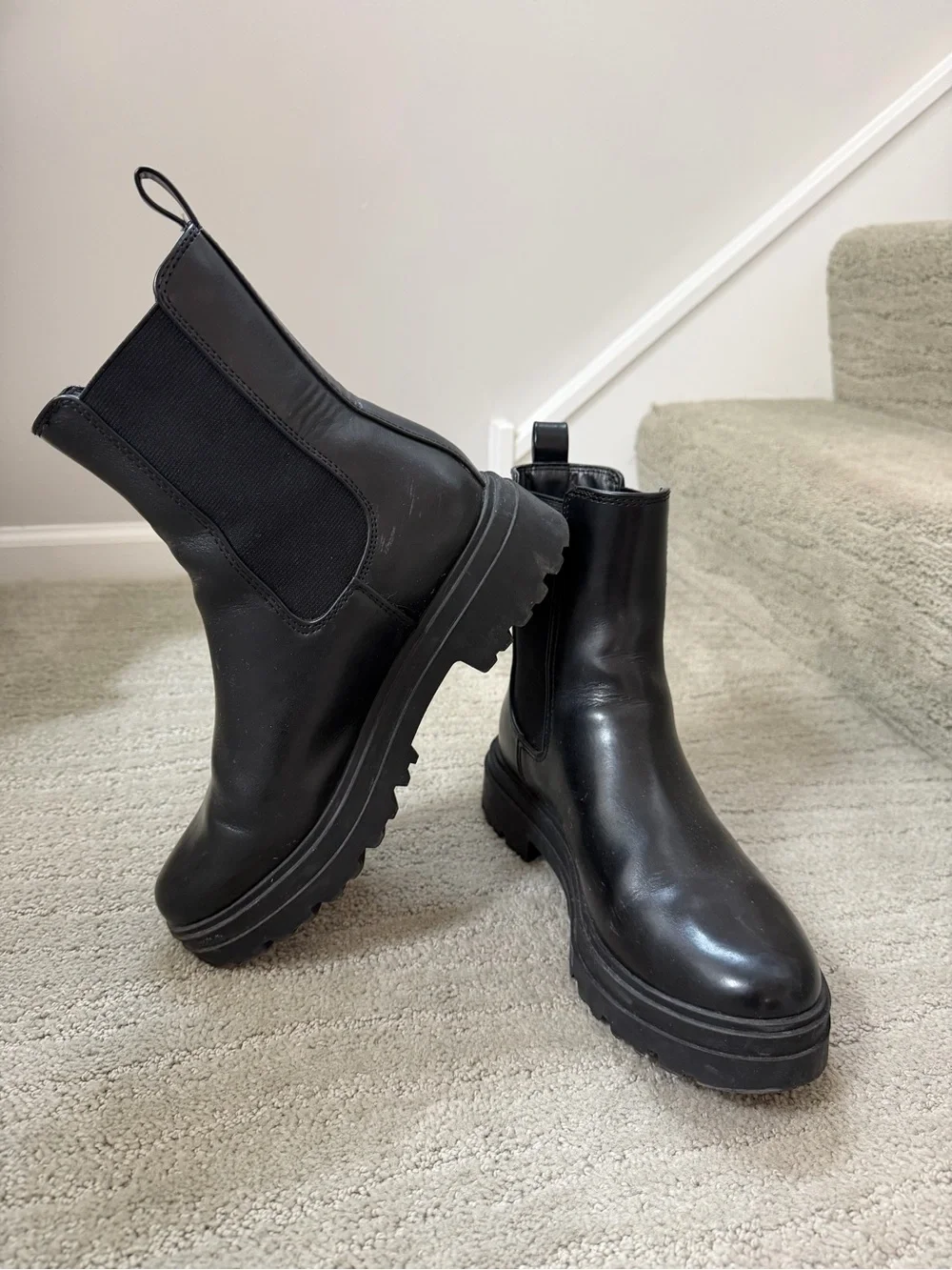 Target Black Platform Chelsea Boots - Women 8